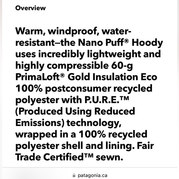 SOLD / Patagonia Women’s Nano Puff Hoodie jacket - Picture 7 of 8